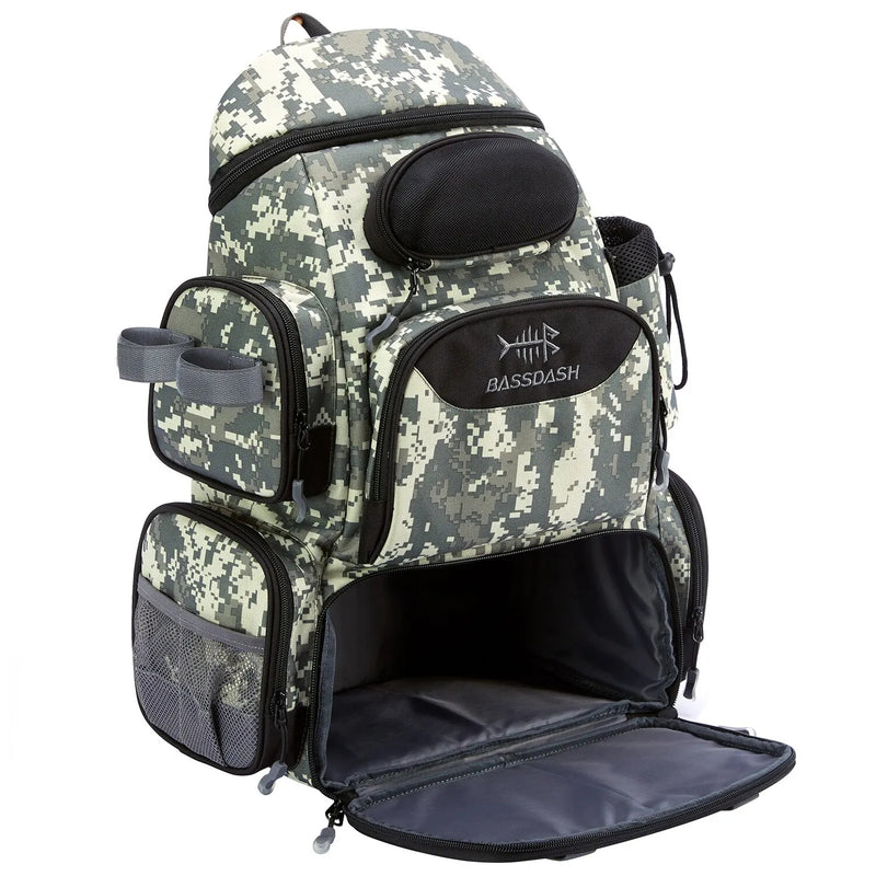 Bassdash Fishing Bag – Lightweight Tactical Tackle Backpack with Multiple Compartments