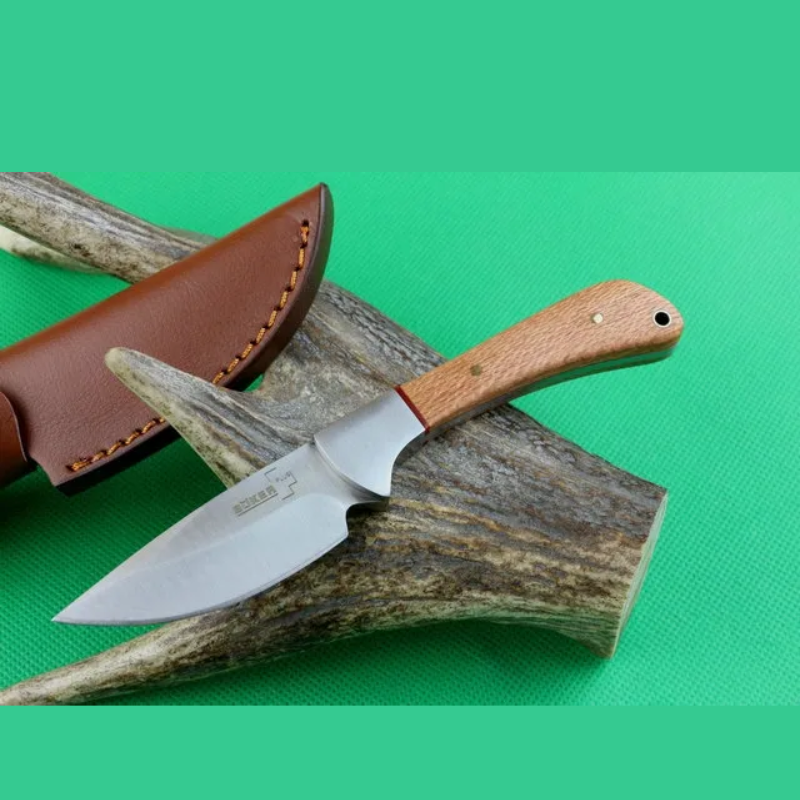Boker Plus Bowie Fixed Blade Tool Wood Handle For Hunting