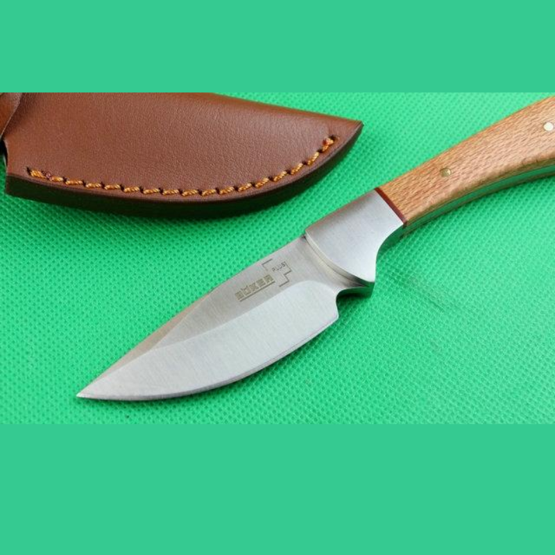 Boker Plus Bowie Fixed Blade Tool Wood Handle For Hunting